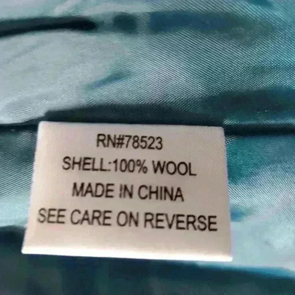 Luii 100%  wool jacket in teal. - Picture 8 of 8